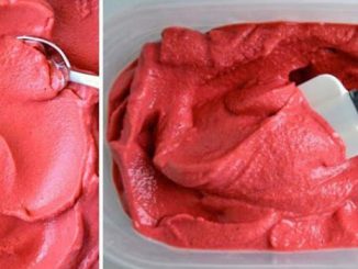 Leckere gesunde Erdbeer-Joghurt-Eiscreme aus 4 Zutaten in nur 5 Minuten zubereitet
