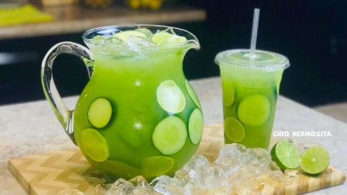 Grüne-Eistee-Bowle-alkoholfrei-
