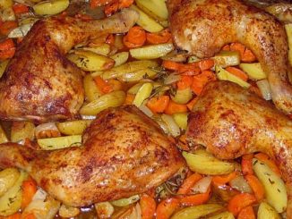 Hähnchenschenkel vom Blech