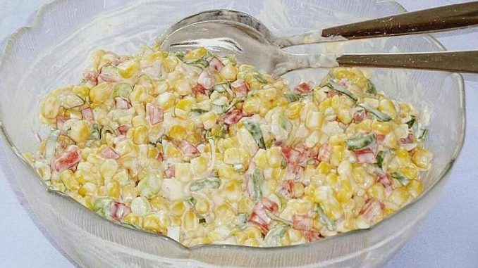 Mais-Paprikasalat-mit-Sauerrahmdressing