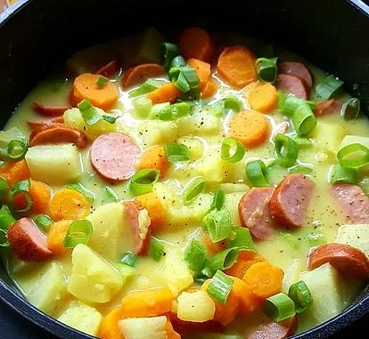 Kohlrabieintopf-mit-Wurst