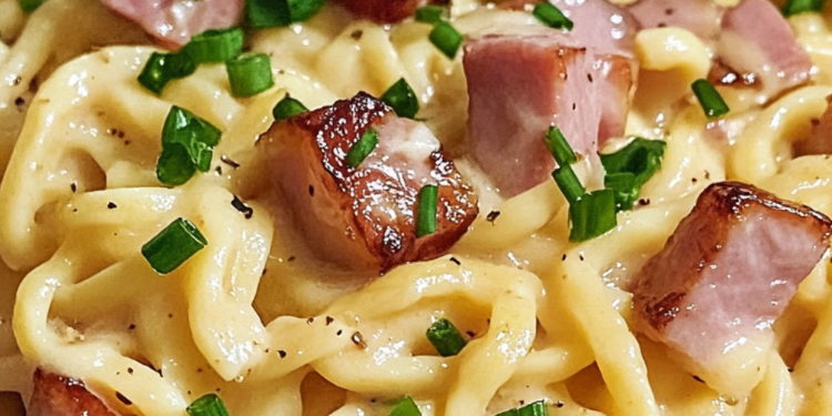 🍝 Einfache Schinkennudeln – Cremig und Herzhaft für die ganze Familie 🧀