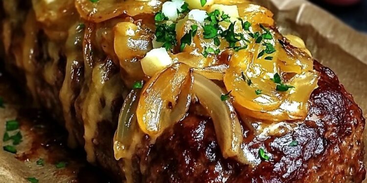 Französisches Zwiebelhackbraten