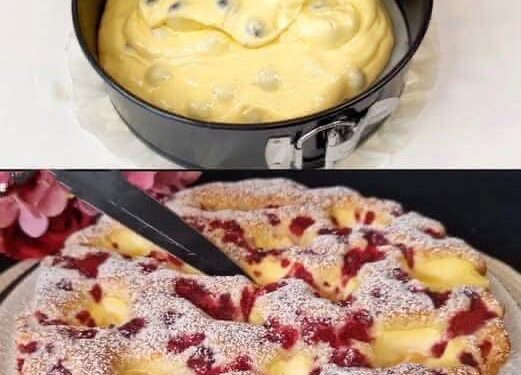 Blitz Kirschkuchen mit Pudding & 1 Glas Sauerkirschen