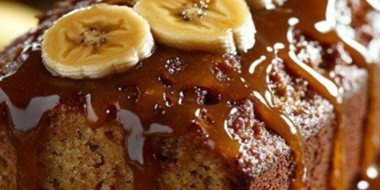 Karamellisierter Bananenbrotlaib